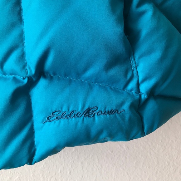 Eddie Bauer Turquoise Down Vest - Picture 6 of 10